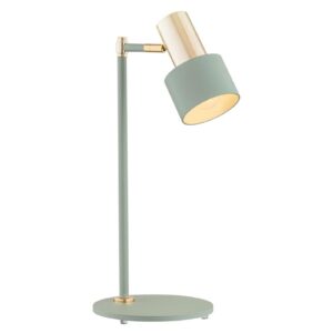 Destin bordlampe, justerbar, grøn/messing