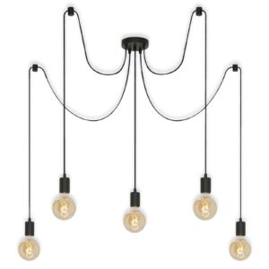 Hængelampe Black Steel 4104-055, 5 lyskilder