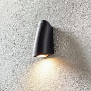 Mamete LED-væglampe 3.000 K, sort, halvrund