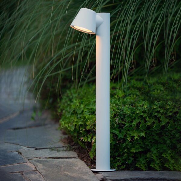 Dingo hvid LED-vejlampe med GU10-LED