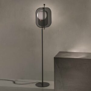Papilio STL1 gulvlampe af Muranoglas, sort