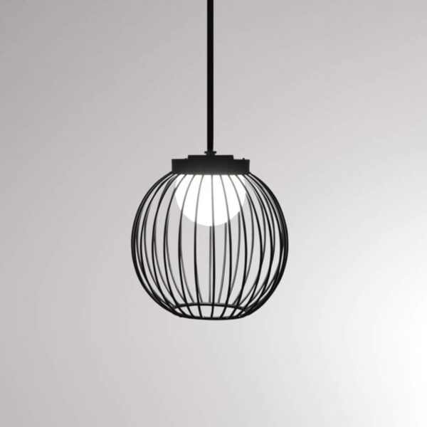 Boho LED-pendellampe, IP65, med burskærm