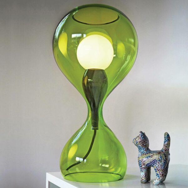 next Blubb - mundblæst glasbordlampe, grøn