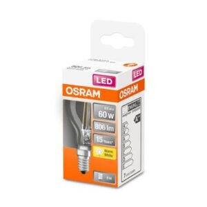 OSRAM LED-pære E14 Classic P 5,5W 2.700K klar