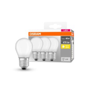 OSRAM LED dråbe E27 P40 4 W 2.700 K 470 lm mat 3