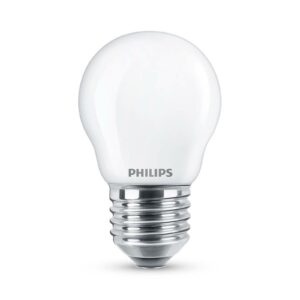 Philips Classic LED-pære E27 P45 6,5W 2.700K, mat