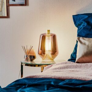 Prandina Luisa T1 bordlampe, 2.700 K, messing/rosé