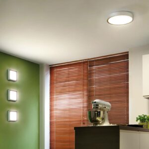 Paulmann Lunar LED-panel, kantet, krom, 30x30cm