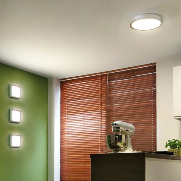Paulmann Lunar LED-panel, kantet, krom, 30x30cm