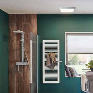 Paulmann Lunar LED-panel, kantet, krom, 40x40cm
