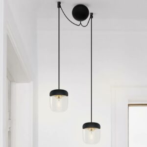 Design pendellampe Acorn - sort og messing