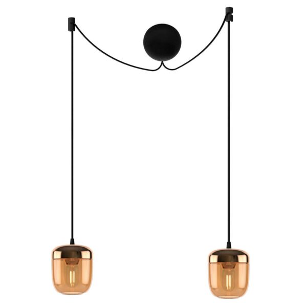 UMAGE Acorn hængelampe 2 lyskilde rav messing