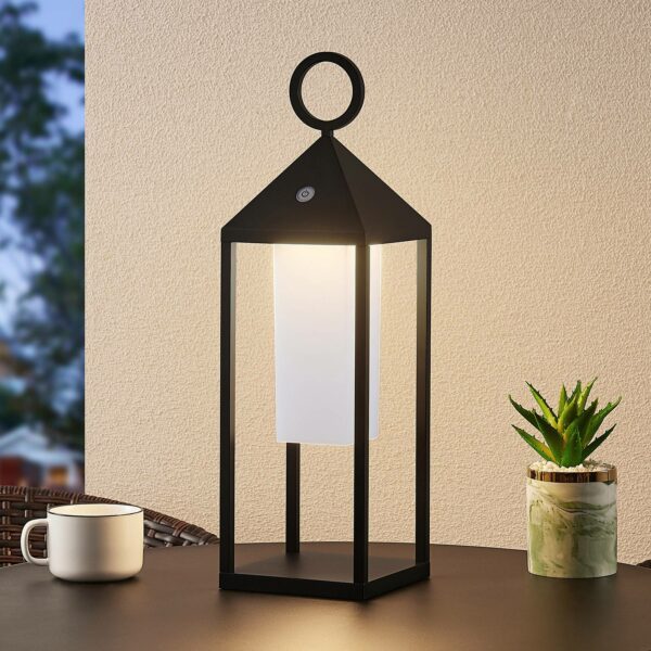 Lucande Miluma udendørs LED-lygte, 54 cm, sort