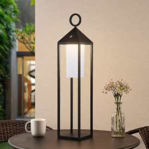 Lucande Miluma udendørs LED-lygte, 64 cm, sort