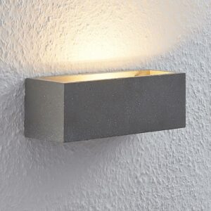 Lindby Selma LED-væglampe i beton, kantet