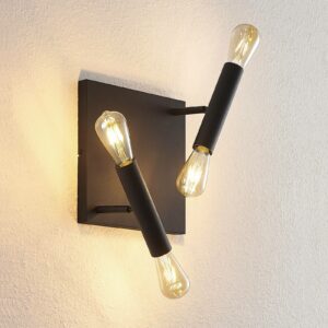 Lindby Belana loftlampe i sort, 4 lyskilder