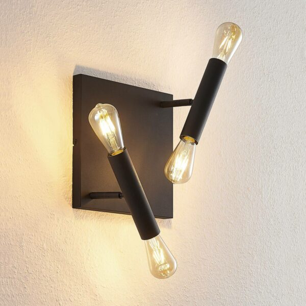 Lindby Belana loftlampe i sort, 4 lyskilder