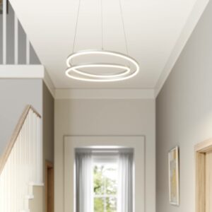 Lindby Davian LED-hængelampe, med dæmper, nikkel