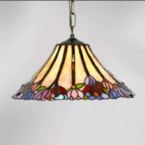 TORI - flot pendellampe i Tiffany stil, 1 lyskilde