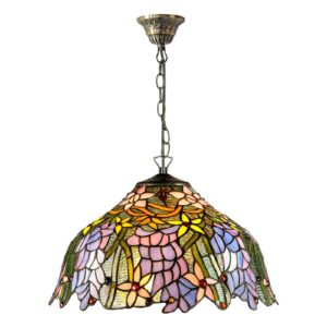 KT1082+C2 hængelampe i Tiffany-stil