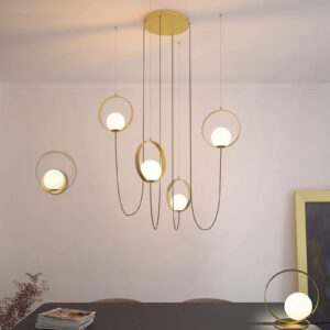 Halo LED-hængelampe, 4 lyskilder, decentral