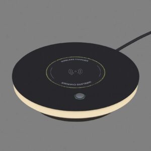 Ekil LED-bordlampe, QI-ladestation, sort