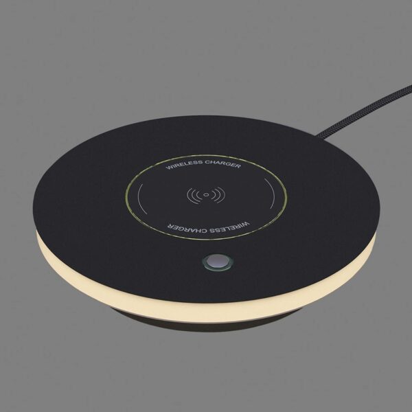 Ekil LED-bordlampe, QI-ladestation, sort
