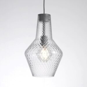 Romeo hængelampe, 130 cm, transparent glas