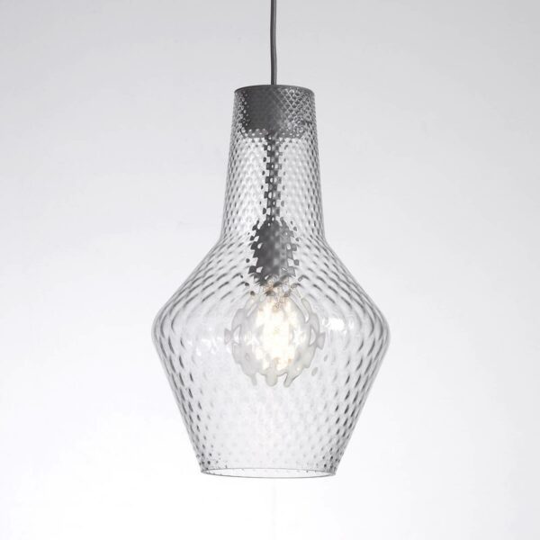 Romeo hængelampe, 130 cm, transparent glas