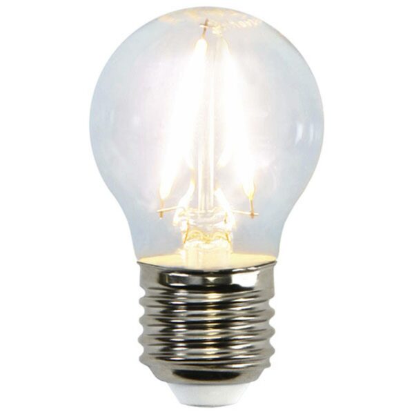 LED-miniglobe-pære E27 G45 1,5 W 2.700 K filament