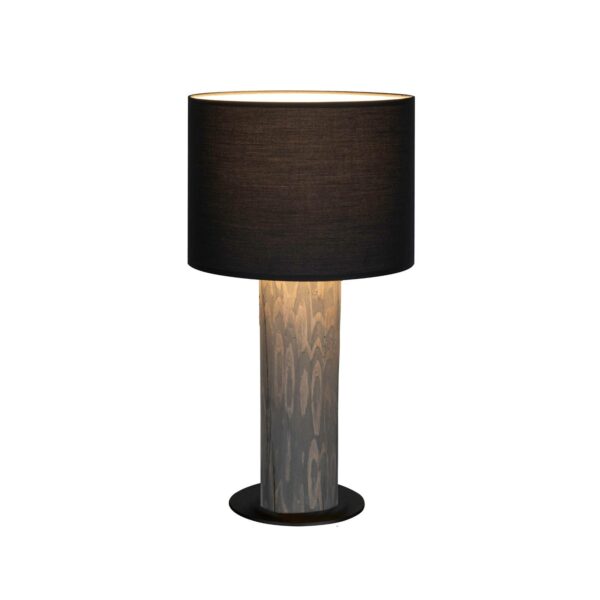Pino Simpel bordlampe, antracit skærm, grå fod