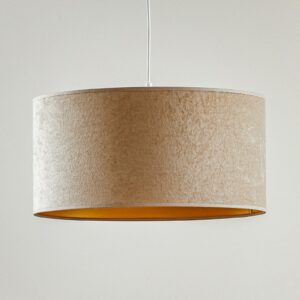 Roller hængelampe, beige, guld