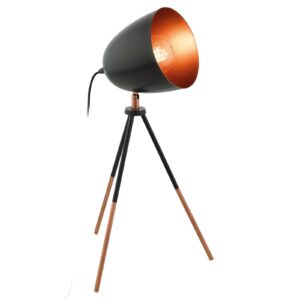 Chester trebenet bordlampe i vintage look