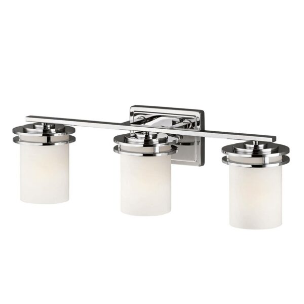Hendrik LED-væglampe, IP44, krom/glas, 3 lyskilder