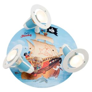 Capt&apos;n Sharky loftlampe til børneværelset