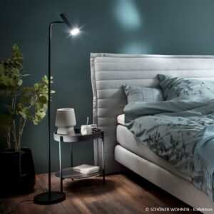 Schöner Wohnen Stina LED-gulvlampe, sort