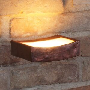 Dolce LED-væglampe i rust-look, bredde 13 cm