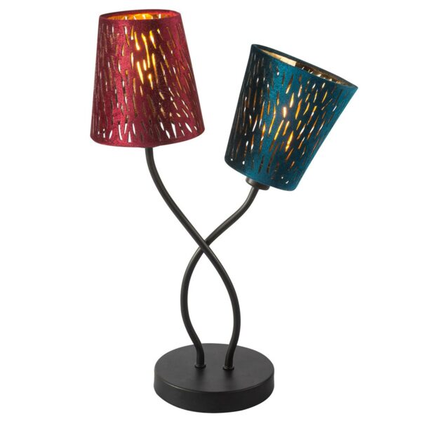 Ticon - bordlampe med to farverige skærme
