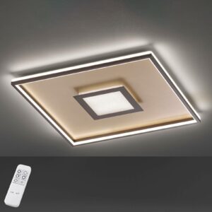 Bug LED-loftlampe, kvadratisk, rust 60x60cm