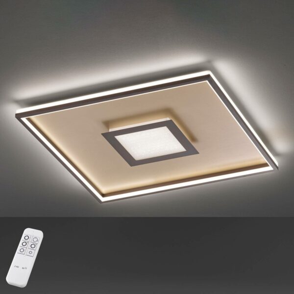 Bug LED-loftlampe, kvadratisk, rust 60x60cm
