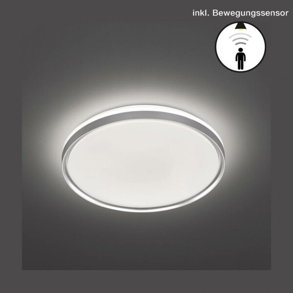 Jaso BS LED-loftlampe, Ø 39 cm, sølv