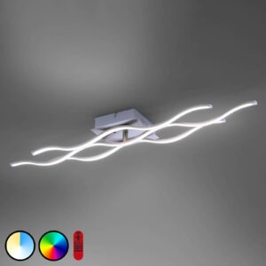 LOLAsmart Wave LED-loftlampe, 3 lyskilder, stål