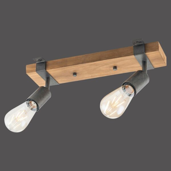 Salt loftlampe svingbar, 2 lyskilder