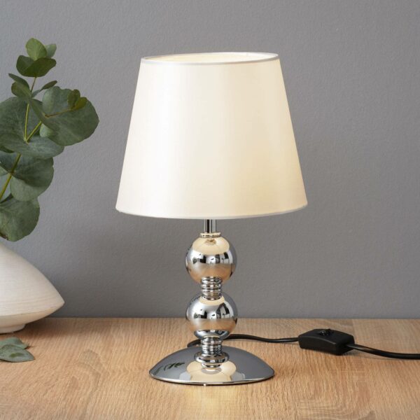Bea forkromet bordlampe