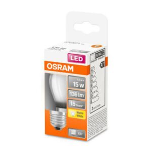 OSRAM Classic P LED-pære E27 1,5W 2.700K mat