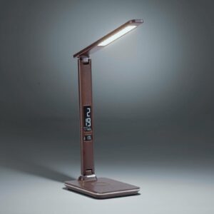 LED-bordlampe Adriano, CCT, kan dæmpes, brun