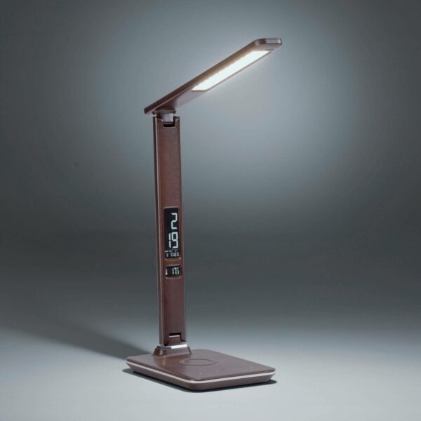 LED-bordlampe Adriano, CCT, kan dæmpes, brun
