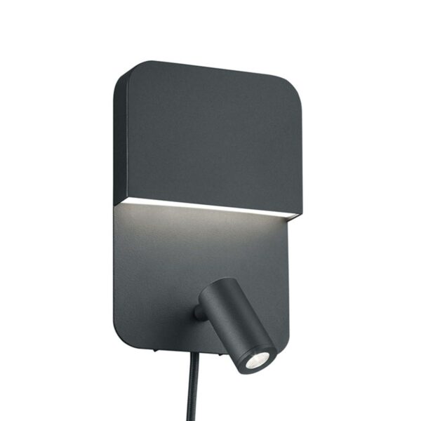 Luigi LED-væglampe med 2 kontakter, mat sort