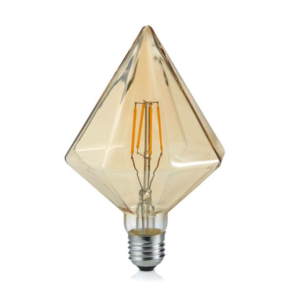 E27 4 W 2.700K Diamant LED-pære, ravgul