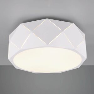 Loftlampe Zandor med hvid skærm